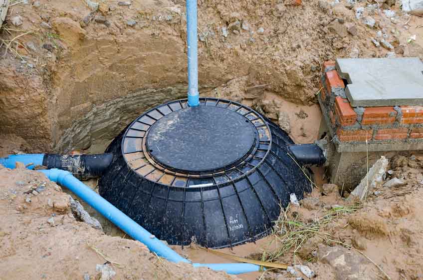 Residential septic system installation