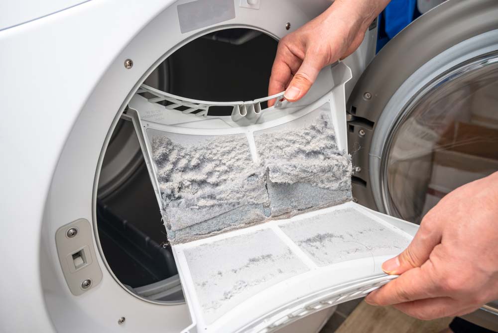 clogged commercial lint trap