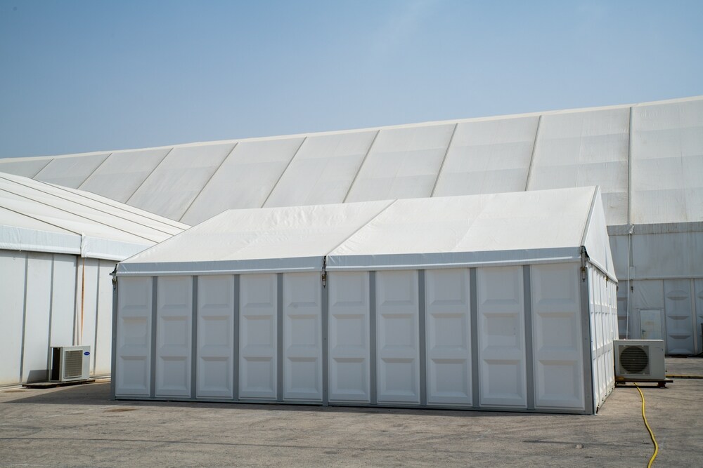 large white event tents