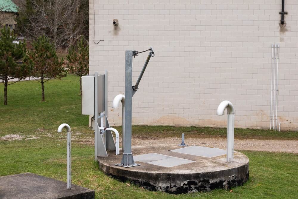 sewage pump station access system